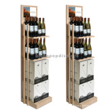 Estantes de la tienda de vinos de la publicidad de la fabricación china de múltiples capas, estantes de madera de la tienda para la venta